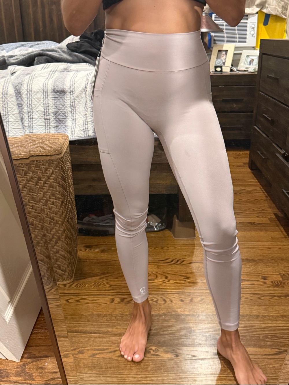 Bombshell Sportswear High-Rise Leggings in Light Taupe